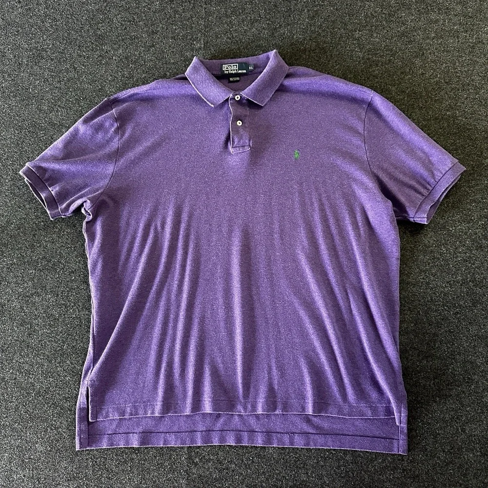 Ralph Lauren Polo Shirt Mens XL Purple Short Sleeve‎ Classic Fit Cotton